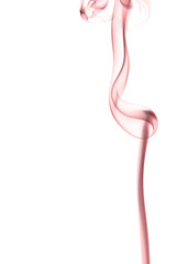 Red Smoke abstract on white background .