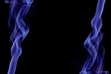 Obraz premium Purple Smoke abstract on black background .