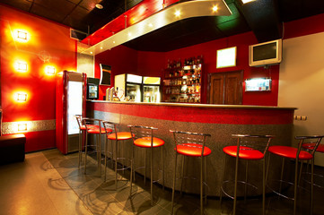 Modern and beautiful bar in a night club