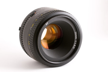 Black 50mm auto-focus camera lens 