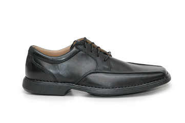 Black male shoe isolated on the white