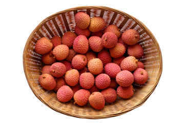 litchi lichee lychee - Litchi chinensis with clipping path