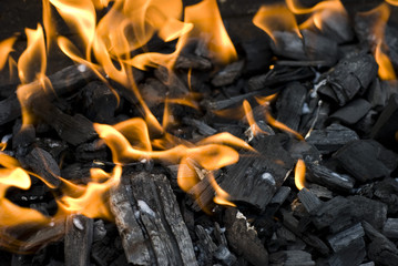 barbecue; charbon;b,grille,flamme,chaleur,feu