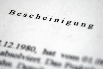 Bescheinigung