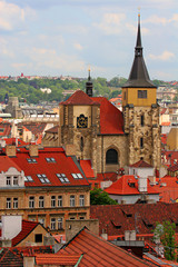 Obraz premium Prague Rooftops, looking from Charles Bridge Tower,