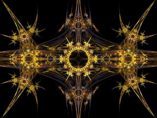 Naklejka premium Tribal pattern fractal