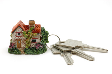 Model house and a bunch of keys