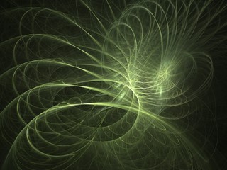 Green light spiral 3D