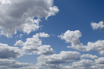 leaden clouds. grey clouds and blue sky