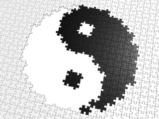 Puzzle symbol Yin Yang