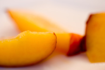 fruit, brugnon, frais,tranches,pulpe,chair,close-up,macro