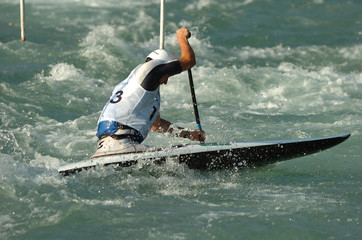 kayaking on river