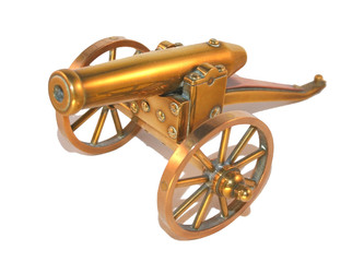 Cannon on white background