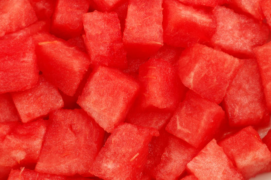 Juicy Watermelon Pieces Close-up