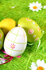 decorated colorful easter eggs