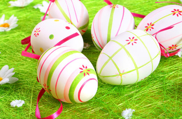 decorated colorful easter eggs