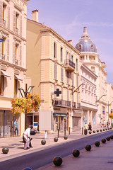Fototapeta premium Street scene from Cannes, France