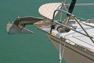 Bow of sail boat