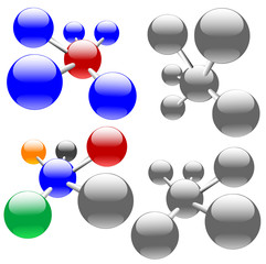 Clean, isolated molecules, or sets of networks & nodes.