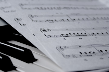 Piano and sheet music