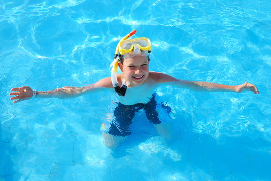 happy swimmer