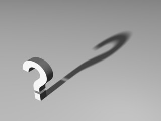 Question Mark with Projected Shadow