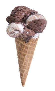 a summertime treat a large Ice cream cone.