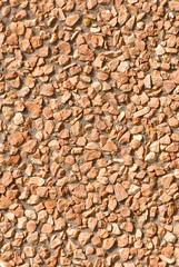 Crushed rock background of various stones