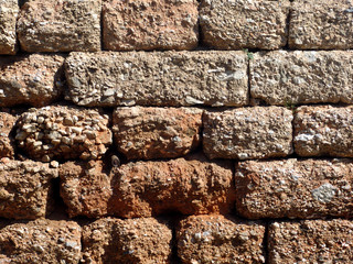 A background view of a stone wall texture