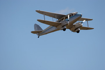 A twin engined b-plane in flight
