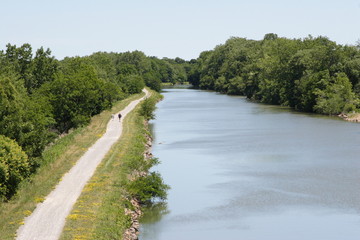 Hiking along the canal path