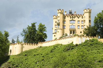 Fototapeta na wymiar Romantic yellow castle in Schwangau 