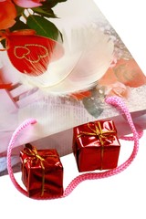 Presents on white background 