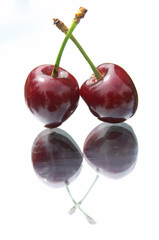 cherries on the mirror