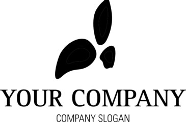 Logo mit floralem Element