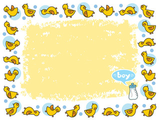 yellow duckies frame for BOY