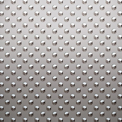 very large sheet of silver, alloy or nickel studded metal plate
