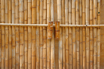massive yellow bamboo gates