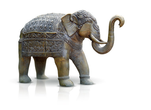 Fine Art - Sculpture Of Majestic Bronze Elephant