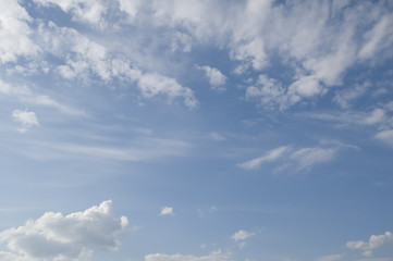 leaden clouds. grey clouds and blue sky