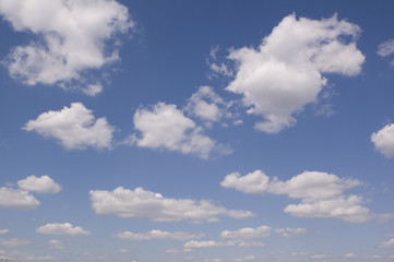 leaden clouds. grey clouds and blue sky