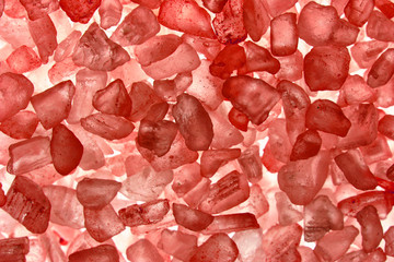 Red crystals of sea salt, may be used as background