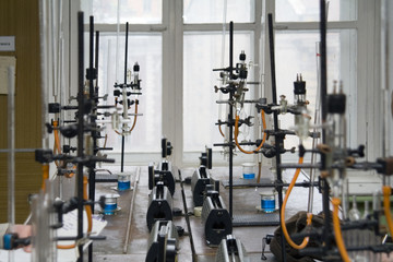 Fototapeta na wymiar Chemical laboratory at the university
