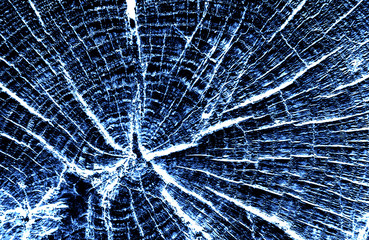 Strahlenmuster in blau und weiss