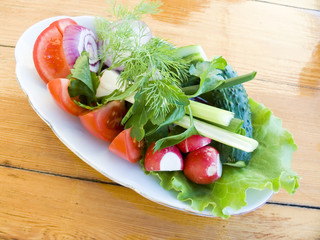 Appetizing vegetable salad