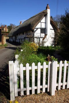 A rustic thatched cottage 