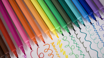 selection of colorful markers