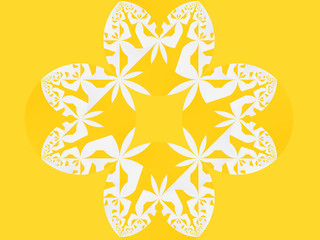 Fiore intagliato bianco