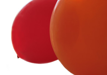 orange and red balloons