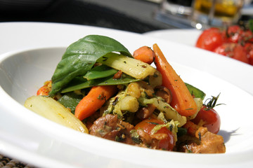 vegetable salad on the plate